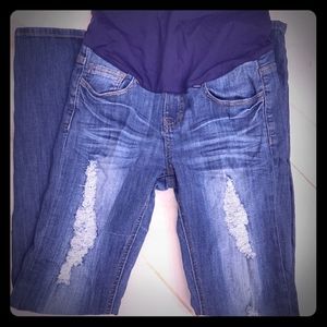 Distressed Maternity Jeans
